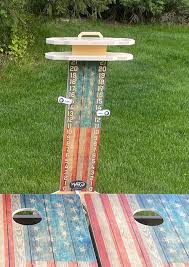 American Flag Wooden Score Board